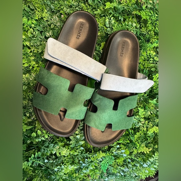 Sandals in Green and Gray Size 39  Brand Inspired , Very Good Condition - Picture 1 of 3